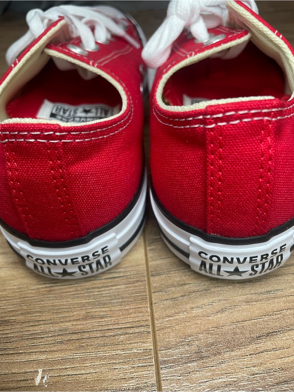 Converse Low Top Sneakers in Red and White - Picture 4 of 5